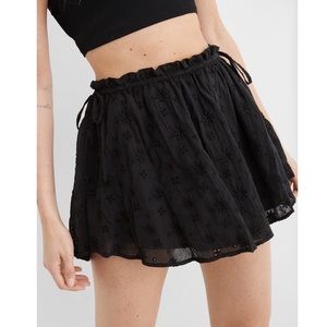 Aerie side tie eyelet mini skirt